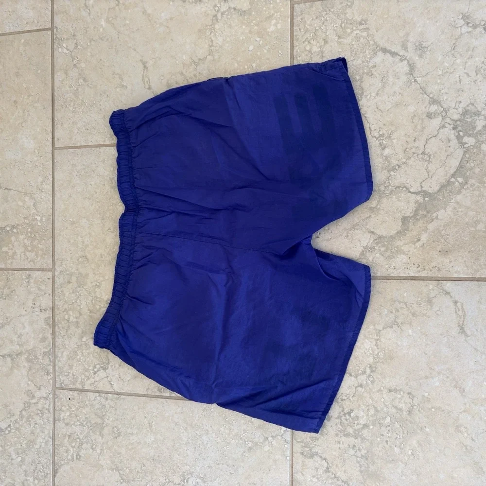 Vintage Nike Swim Shorts Mens Medium Purple Blue 90s Lined Nylon Bathing Suit